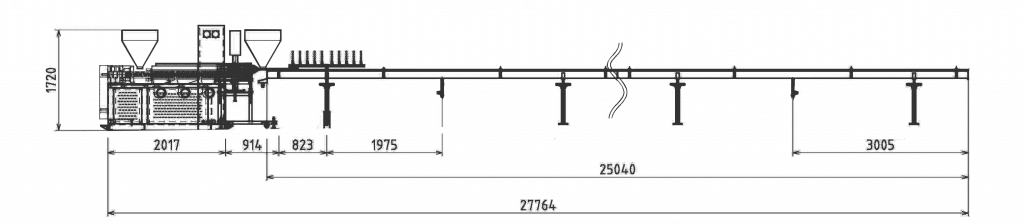 Suction Hose Extrusion Machine Line-Layout Drawing