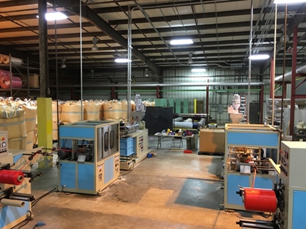 Case EM–NT55 Stretched Net Extrusion Line