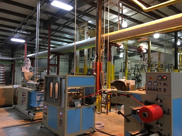 Case EM–NT55 Stretched Net Extrusion Line