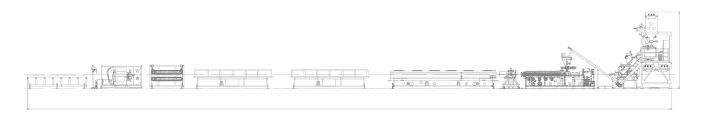 Everplast EMD-110 PVC Pipe Extrusion Machine Line-Layout Drawing