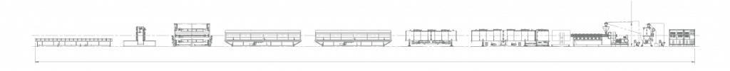 Everplast 800mm PE Pipe Extrussion Machine Line-Layout Drawing