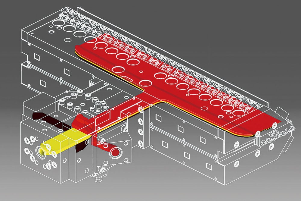 Mold For SPC Extrusion Machine Line-Layout Drawing