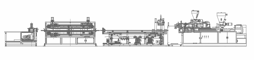 Everplast EMD-90 PVC Wave Sheet Extrusion Line-Layout Drawing