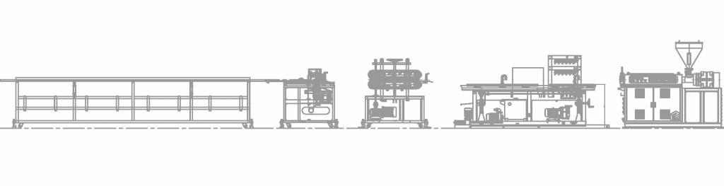 Everplast EMS-55 PVC Profile Extrusion Machine Line-Layout Drawing