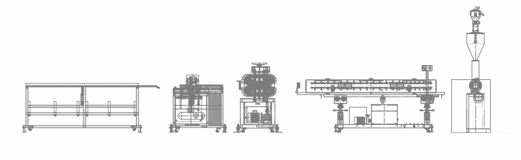 Diamond Net Pipe Machine Line Layout