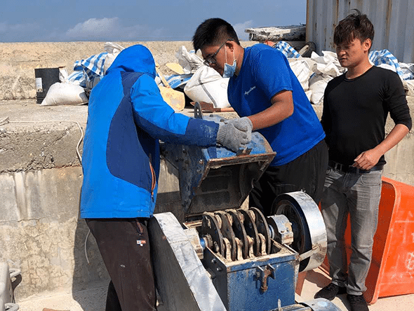 Waste oyster shell × cement 3D printer