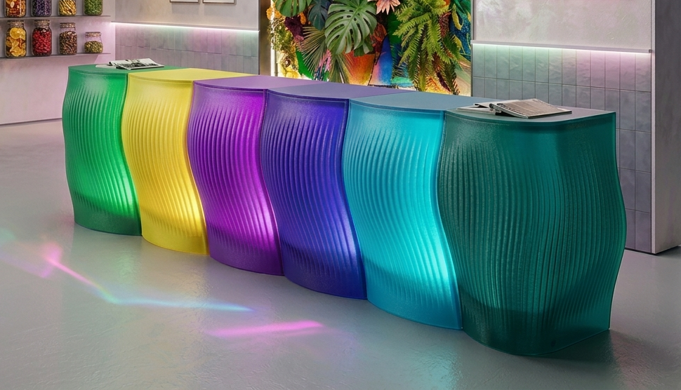 Color-Gradient 3D-Printed Bar